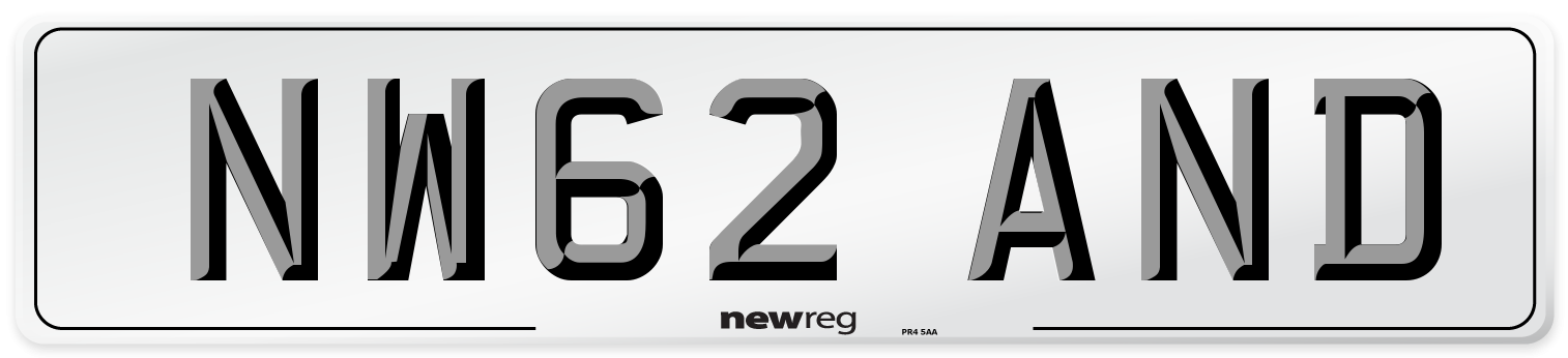 NW62 AND Number Plate from New Reg